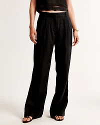 A&F Sloane Low Rise Tailored Linen-Blend Pant