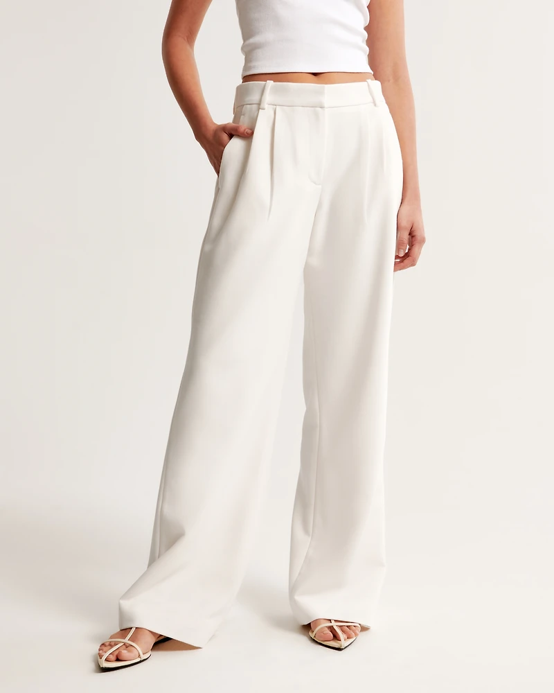 A&F Sloane Low Rise Tailored Wide Leg Pant