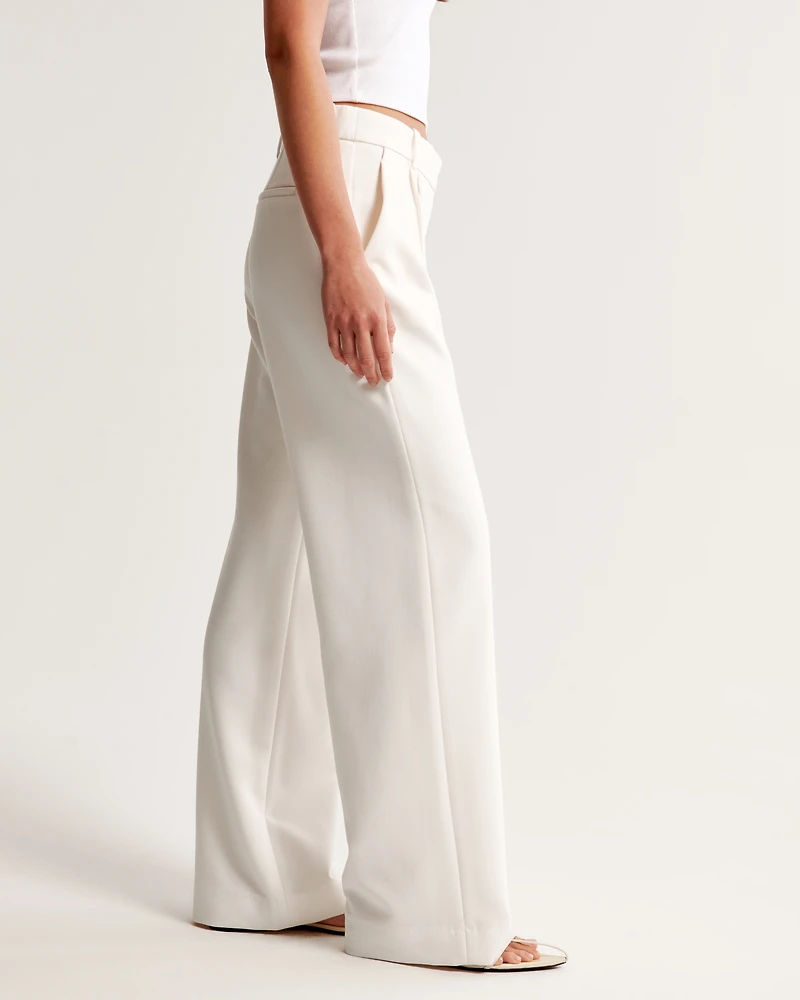 A&F Sloane Low Rise Tailored Wide Leg Pant