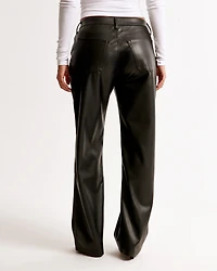 Curve Love Vegan Leather Low Rise Baggy Pant