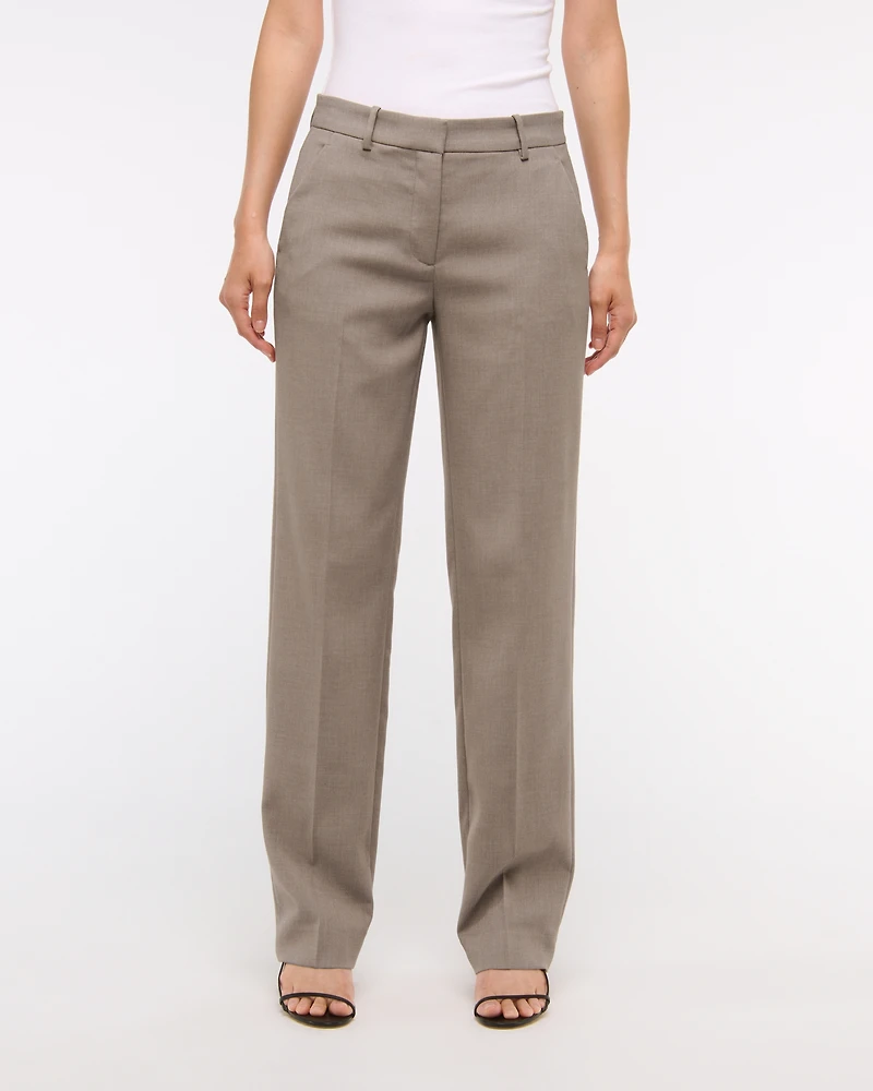 Low Rise Tailored Straight Pant