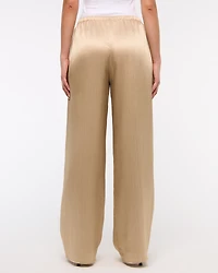 Textured Satin Pull-On Pant