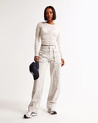 Mid Rise Barrel Utility Pant