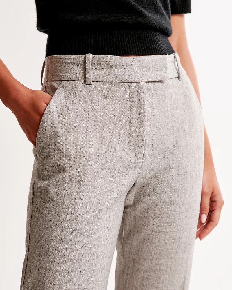 Mid Rise Tailored Ankle Pant