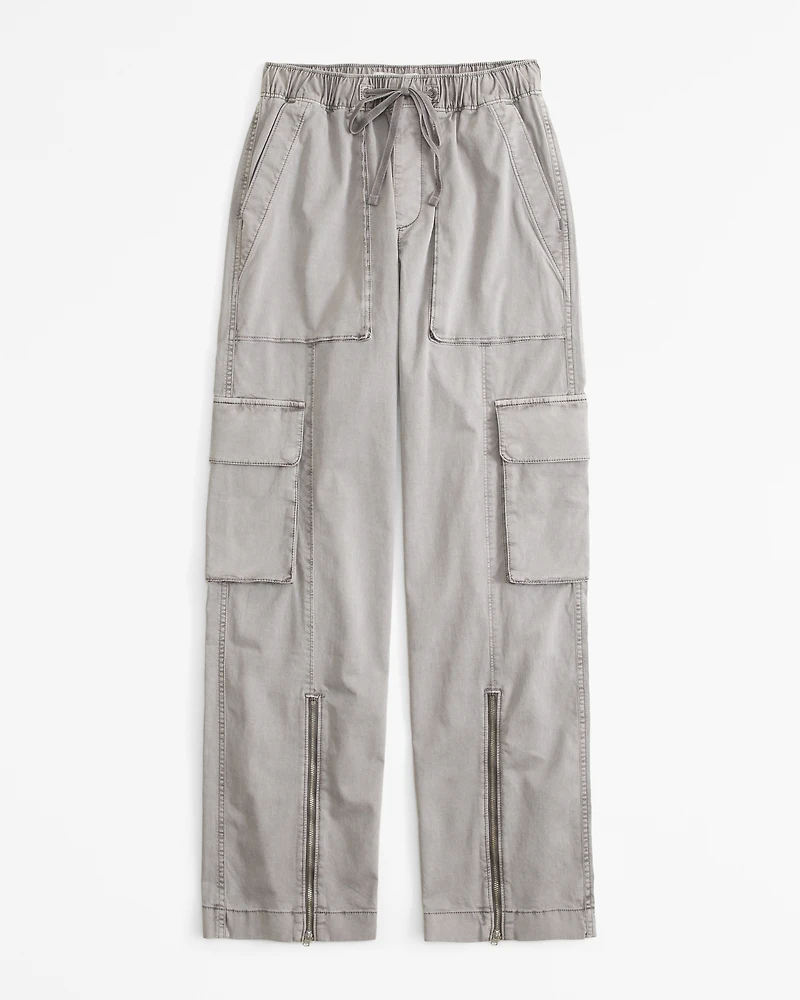 Pull-On Wide Leg Cargo Pant