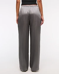 Textured Satin Pull-On Pant