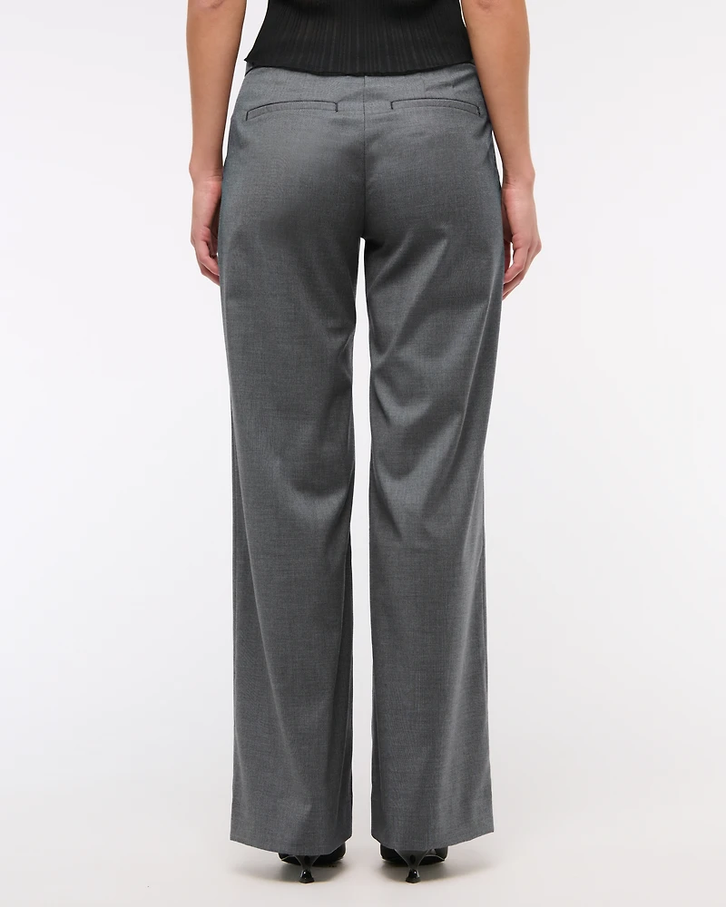 Low Rise Clean Tailored Wide Leg Pant