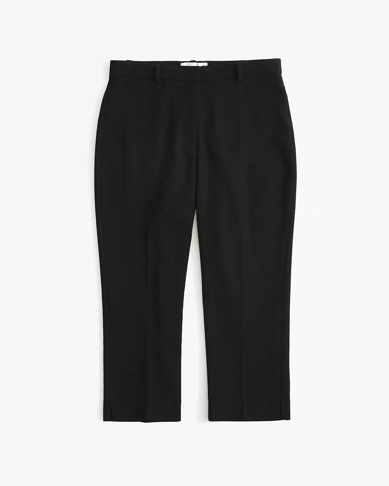 Mid Rise Tailored Capri Pant