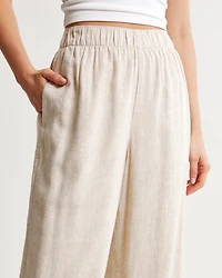 Linen Blend Pull-On Pant