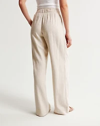 Linen Blend Pull-On Pant