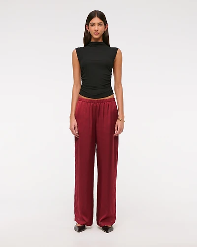 Satin Pull-On Pant