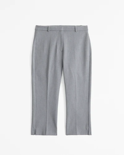 Mid Rise Tailored Capri Pant