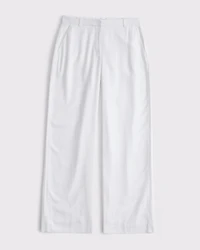 A&F Sloane Low Rise Tailored Linen-Blend Wide Leg Pant