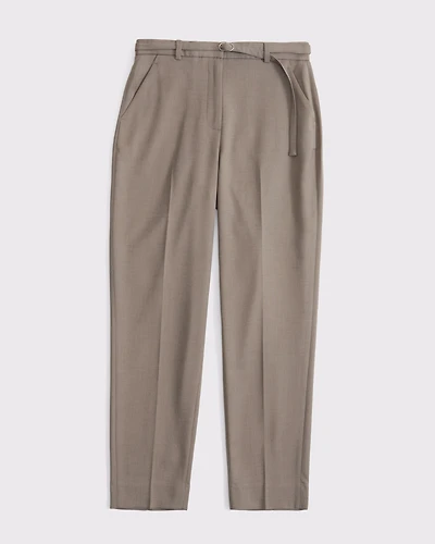 Curve Love High Rise Belted Ankle Straight Pant