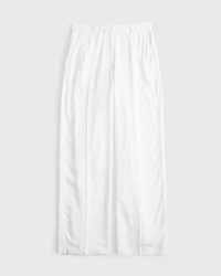 Curve Love Tailored Linen-Blend Wide Leg Pant