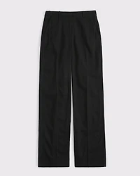 Curve Love Tailored Linen-Blend Wide Leg Pant