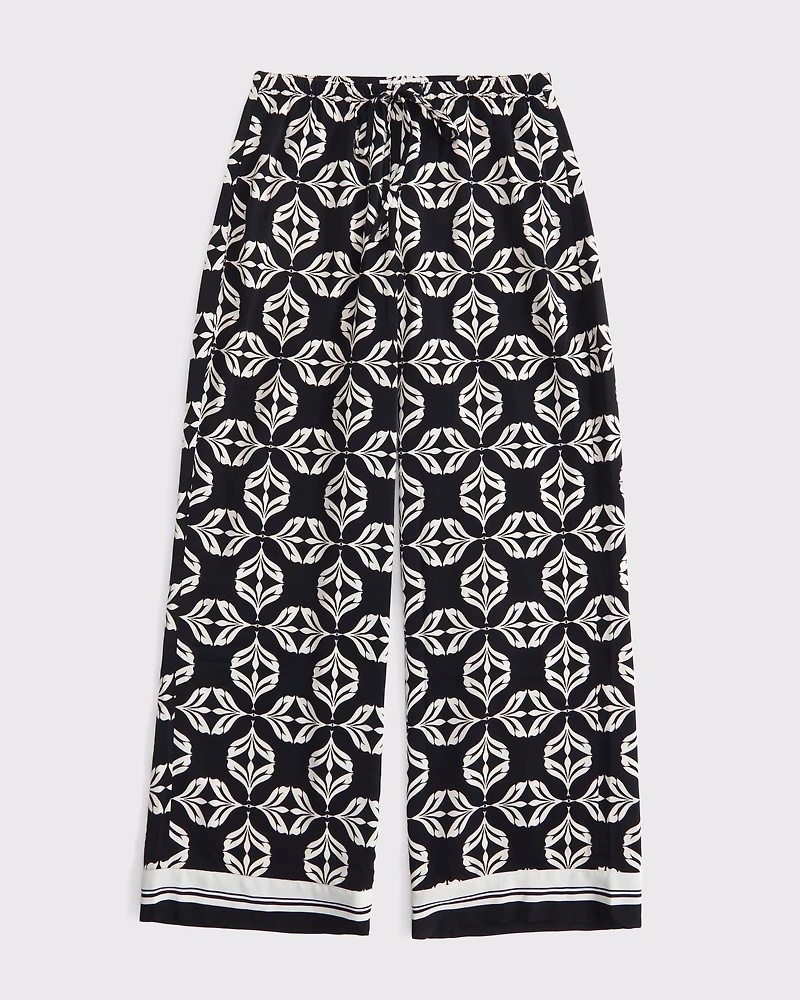 Drapey Wide Leg Pull-On Pant