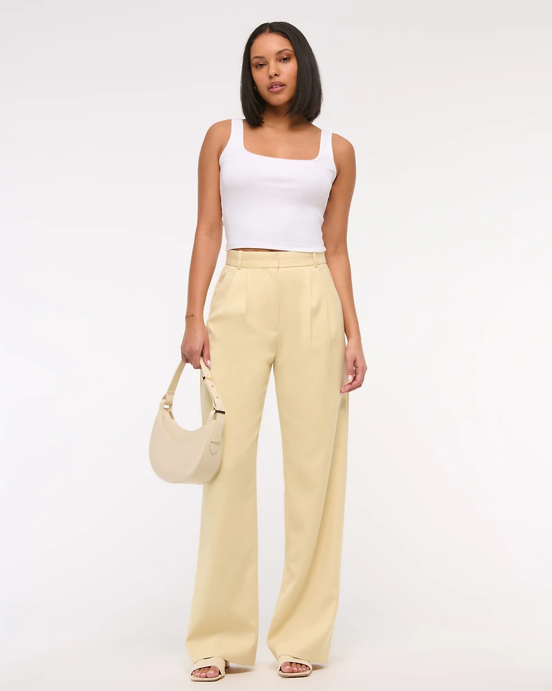 Pantalones de pierna ancha con corte sastre A&F Sloane