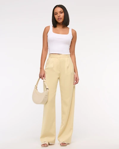 Pantalones de pierna ancha con corte sastre A&F Sloane