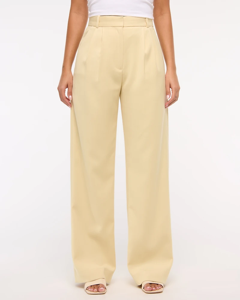 Pantalones de pierna ancha con corte sastre A&F Sloane