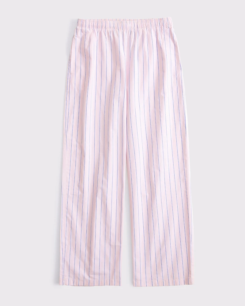 Poplin Wide Leg Pull-On Pant