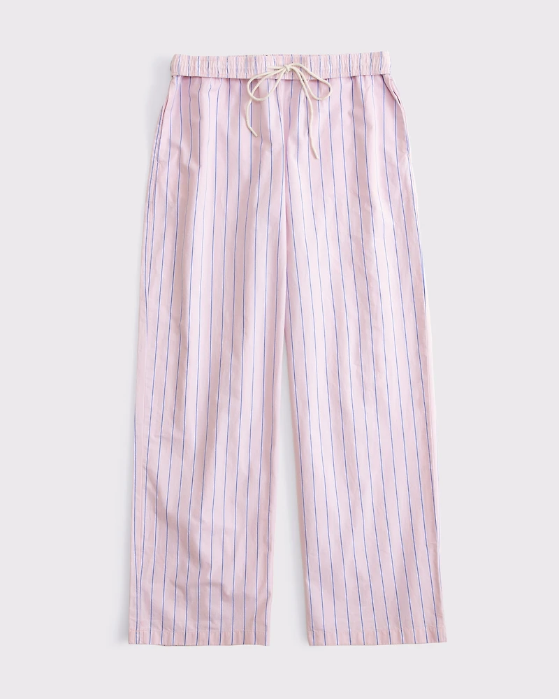 Poplin Wide Leg Pull-On Pant