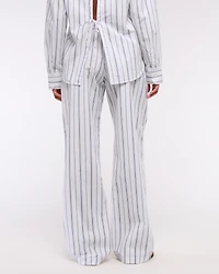 Poplin Wide Leg Pull-On Pant