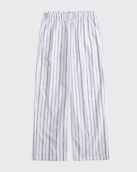 Poplin Wide Leg Pull-On Pant
