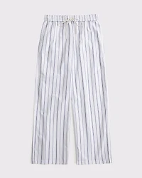 Poplin Wide Leg Pull-On Pant