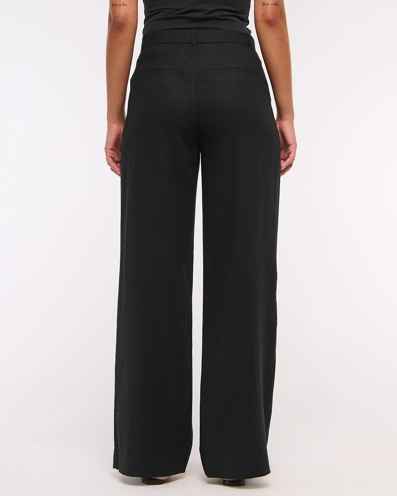 A&F Sloane Low Rise Tailored Linen-Blend Pant