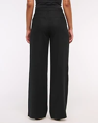 A&F Sloane Low Rise Tailored Linen-Blend Pant