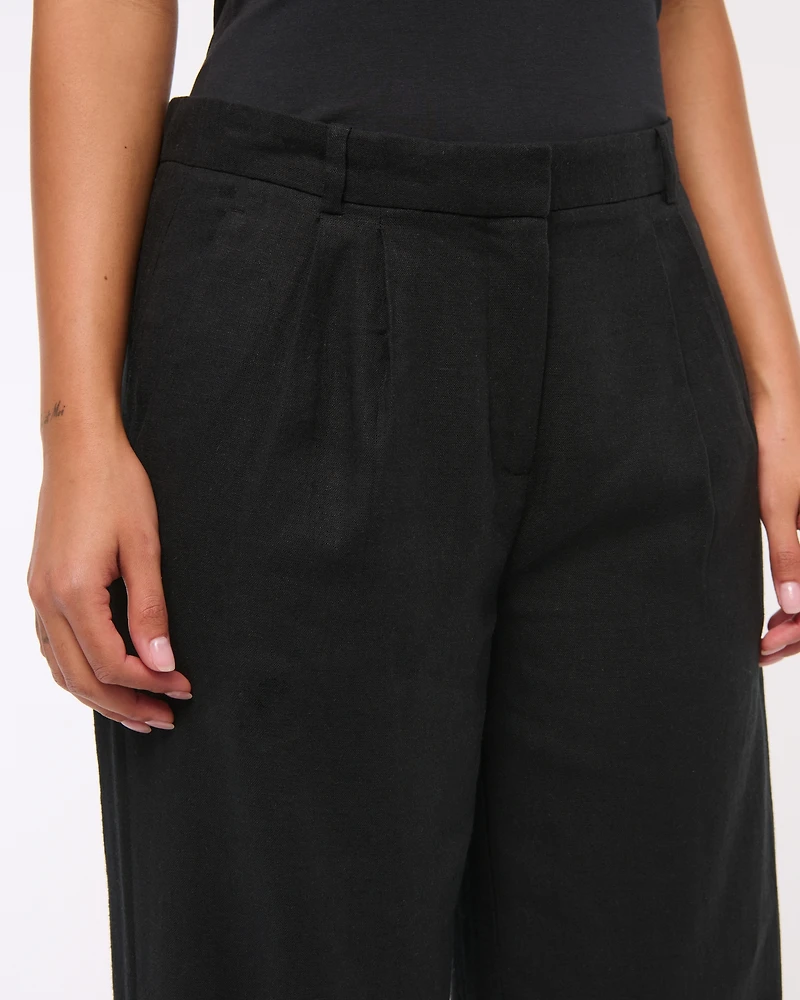A&F Sloane Low Rise Tailored Linen-Blend Pant
