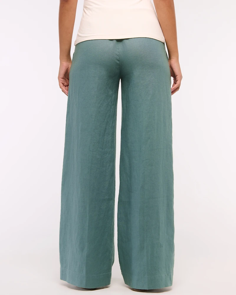 Premium Linen Tailored Ultra Wide Leg Pant