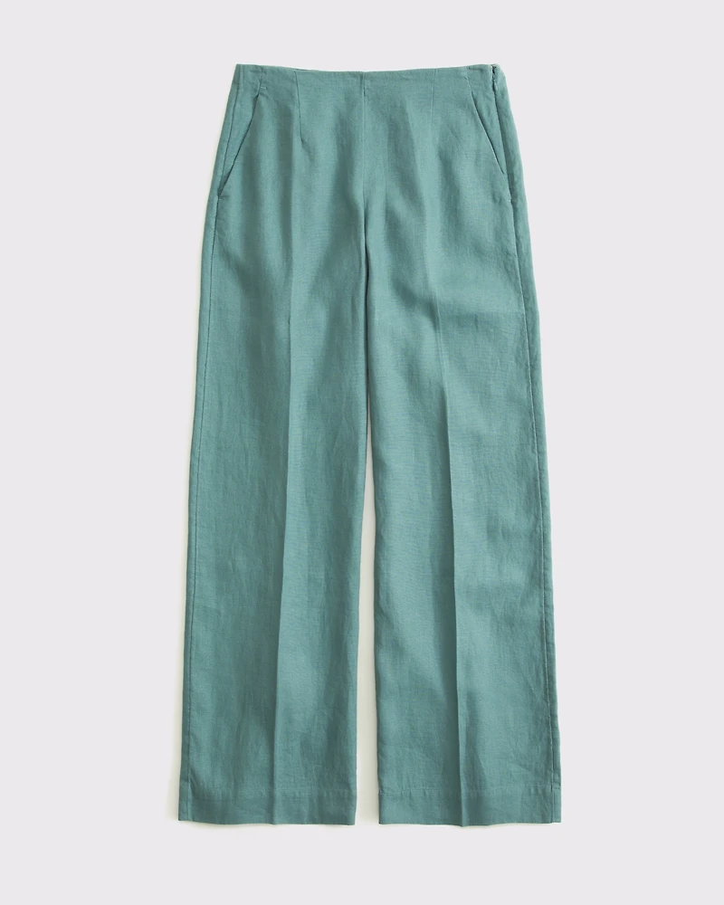 Premium Linen Tailored Ultra Wide Leg Pant
