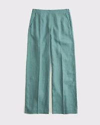 Premium Linen Tailored Ultra Wide Leg Pant