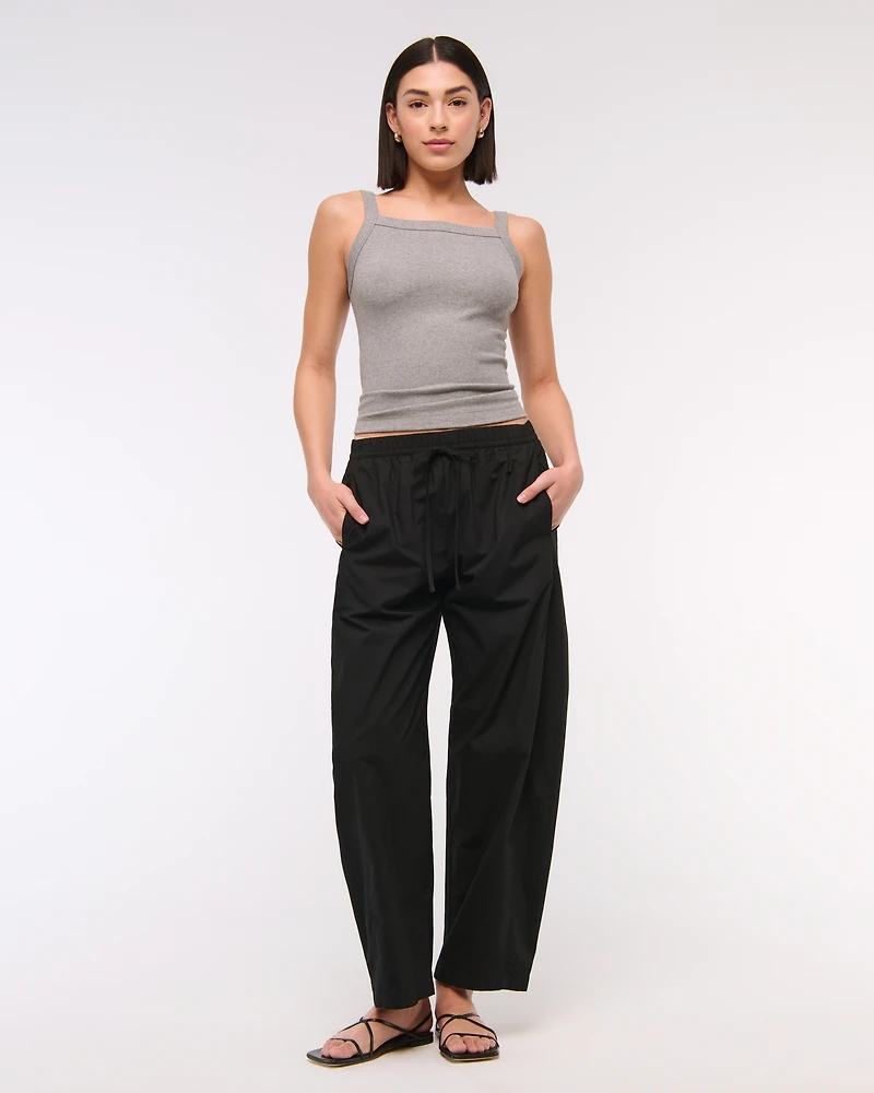 Poplin Barrel Pull-On Pant