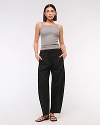 Poplin Barrel Pull-On Pant
