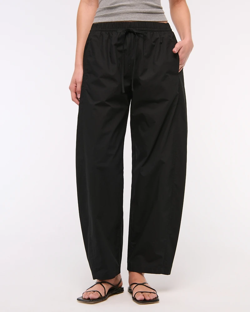Poplin Barrel Pull-On Pant