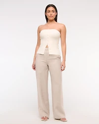 Curve Love Drapey Tailored Wide Leg Pant