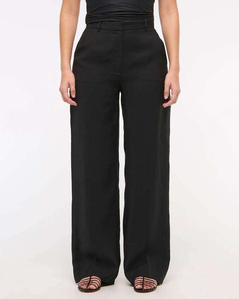 Curve Love Drapey Tailored Wide Leg Pant