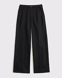 Premium Linen Belted Wide Leg Pant