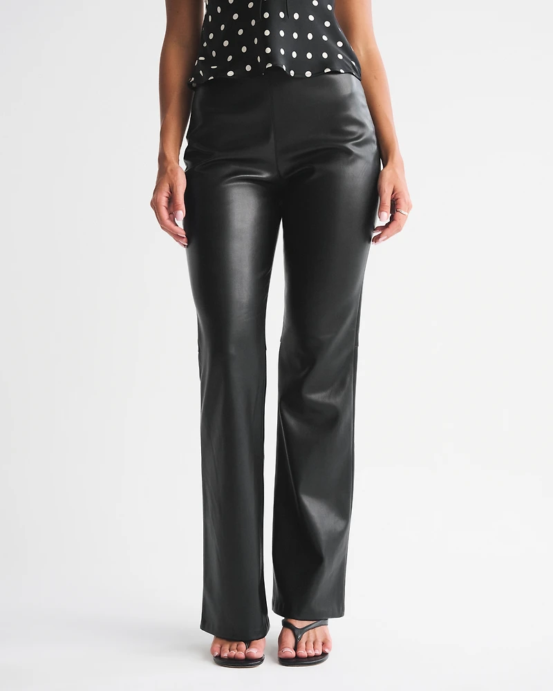 Curve Love High Rise Slim Boot Vegan Leather Pant