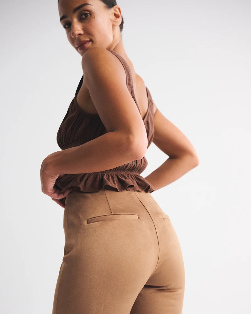 Curve Love Vegan Suede Bootcut Pant