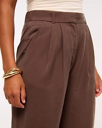 Curve Love A&F Sloane Crepe Tailored Wide Leg Pant