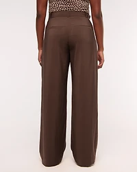 A&F Sloane Crepe Tailored Wide Leg Pant