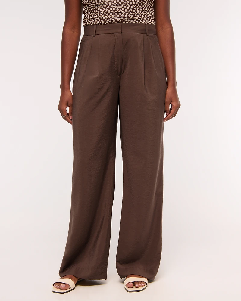 A&F Sloane Crepe Tailored Wide Leg Pant