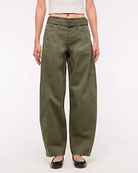 Belted Barrel Pant