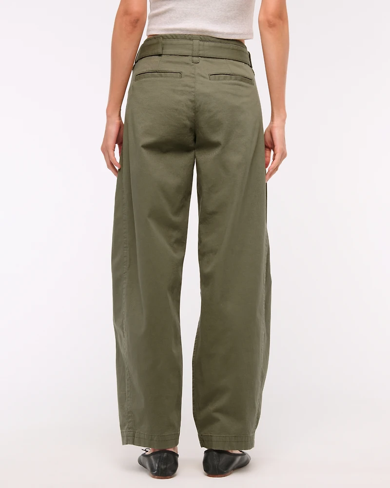 Belted Barrel Pant
