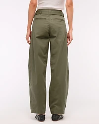 Belted Barrel Pant