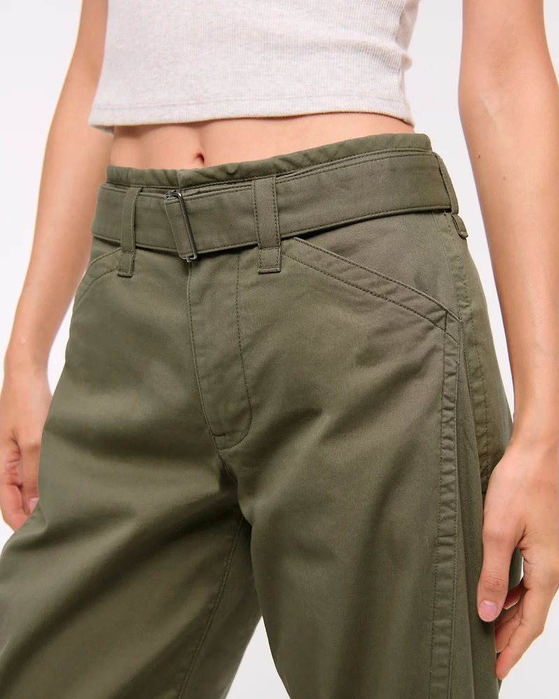 Belted Barrel Pant